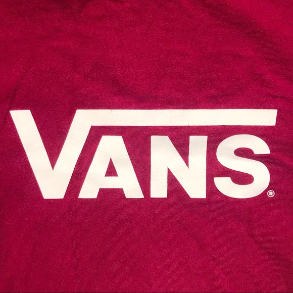 Maroon Vans Long Sleeve Tee - L/G - Picture 1 of 3